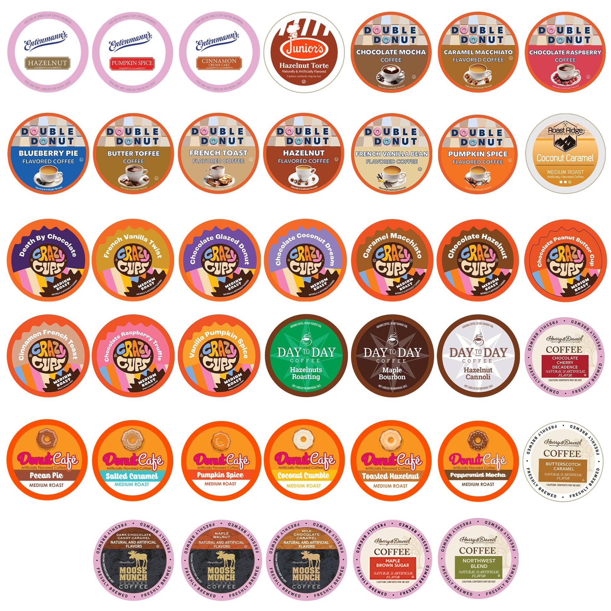 Crazy Cups Flavored Coffee Pods Variety Pack for Keurig K Cups Brewers, Assorted Flavored Coffee Sa…