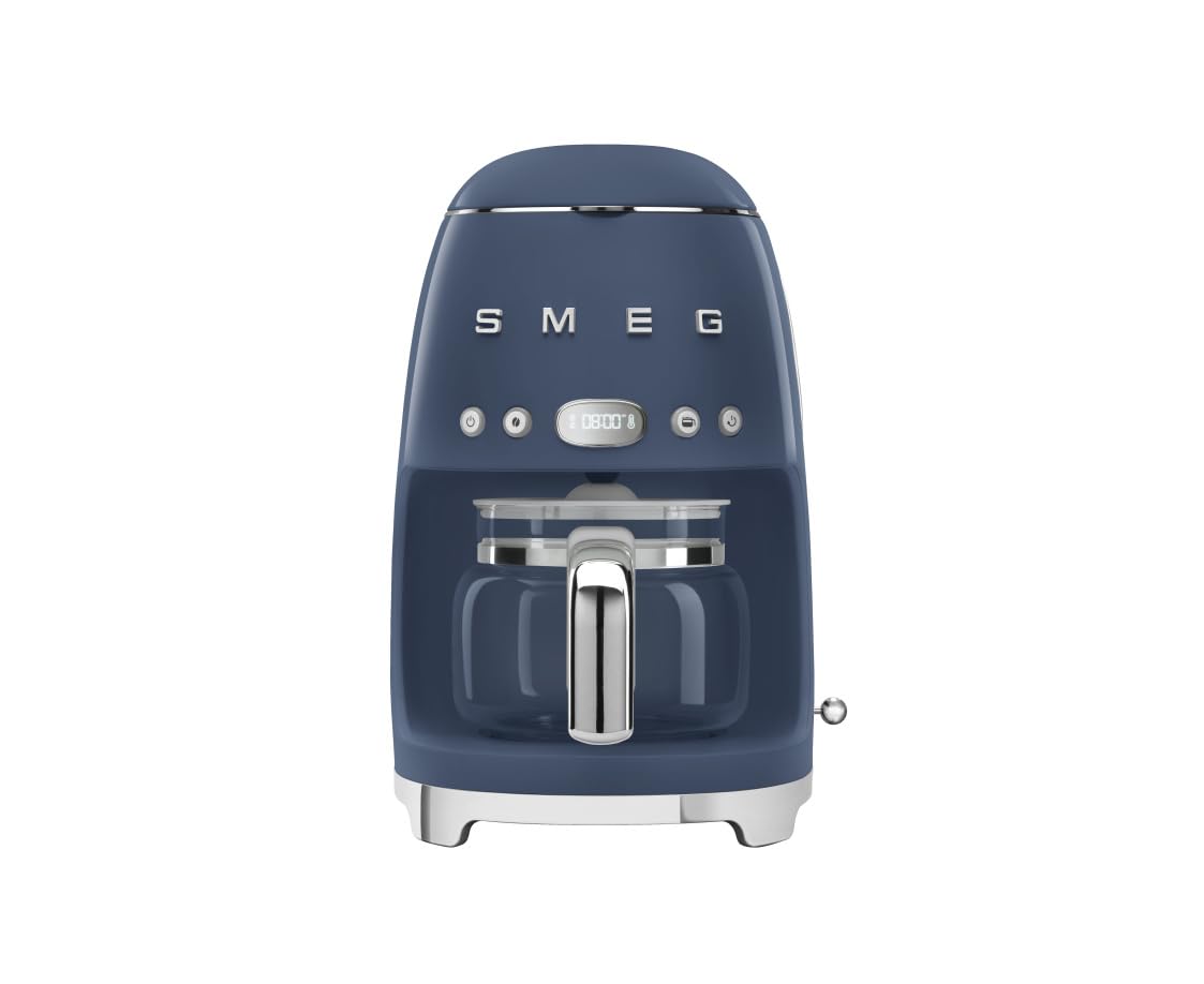 Smeg 50's Retro Style Aesthetic Drip Coffee Machine with 10 Cup Glass Carafe, Auto Start Feature, K…
