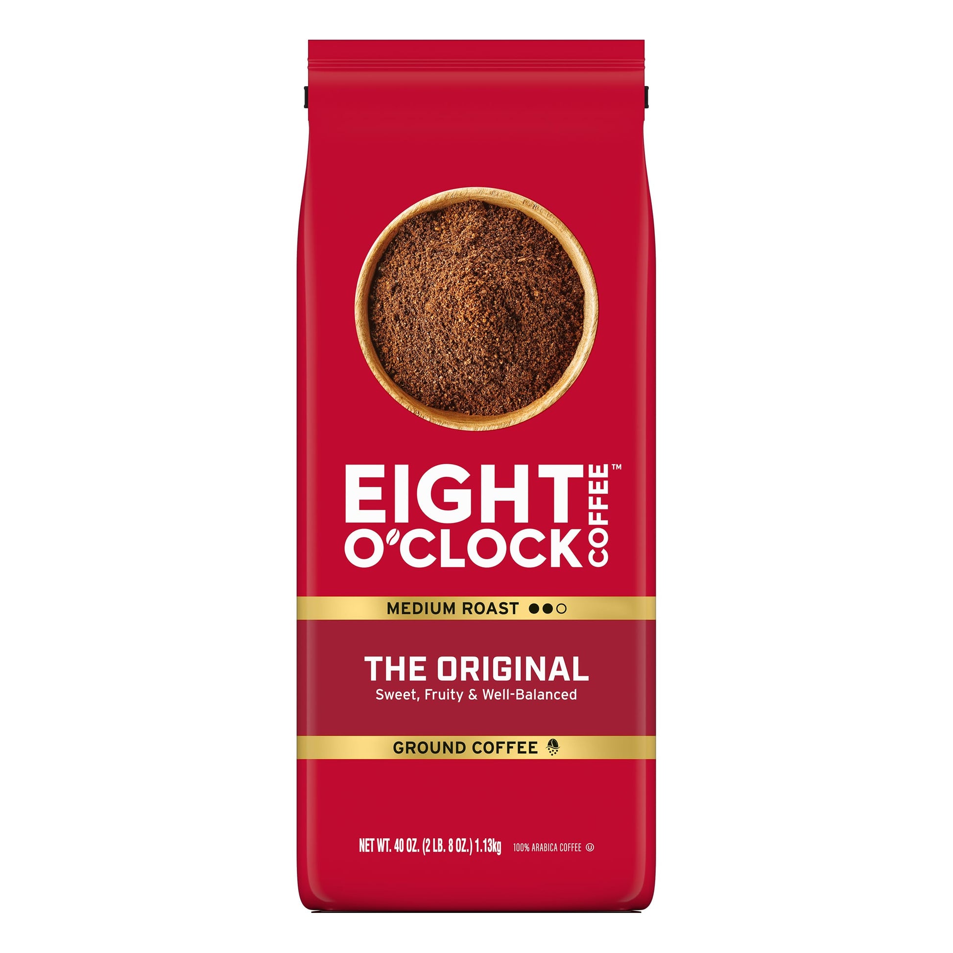 Eight O'Clock Coffee The Original, 40 Ounce (Pack of 1) Medium Roast Whole Bean Coffee, 100% Arabic…