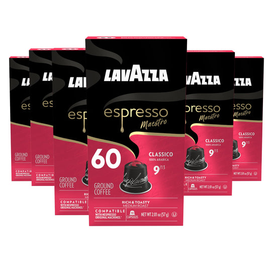 Lavazza Espresso Maestro Classico Aluminum Capsules Compatible with Nespresso* Original Machines, M…