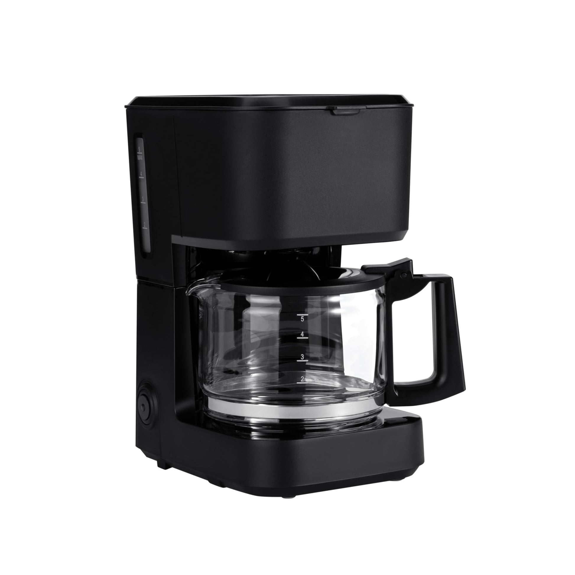 Basics 5 Cup Drip Coffee Maker with Glass Coffee Pot (0.8 Qt), Auto Shut-off, Auto Pause, Removable…