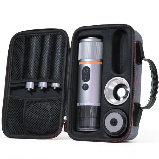 CONQUECO Portable Espresso Machine Travel: 12v Car Coffee Maker Set with Battery for Camping - Smal…