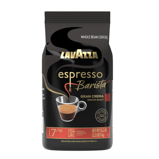 Lavazza Espresso Barista Gran Crema Whole Bean Coffee Blend, Medium Espresso Roast, Oz Bag (Packagi…