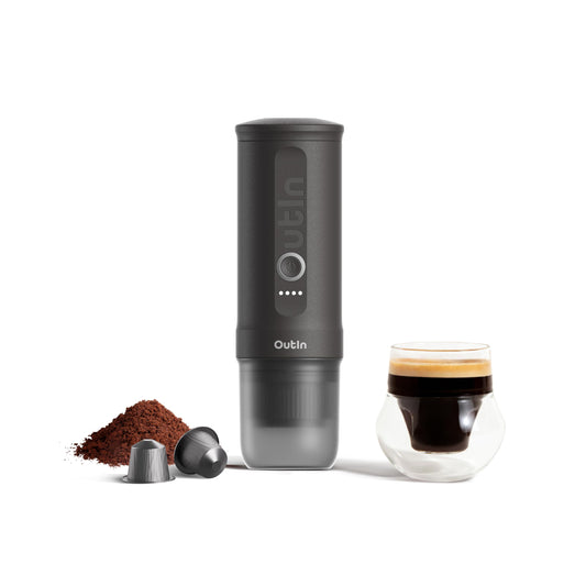 OutIn Nano Portable Electric Espresso Machine, Travel Coffee Maker for Camping, Car Coffee Maker Se…