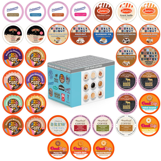Crazy Cups Flavored Coffee Pods Variety Pack for Keurig K Cups Brewers, Assorted Flavored Coffee Sa…