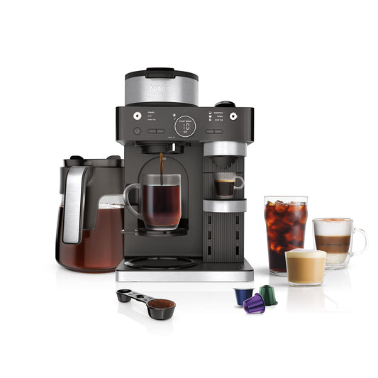 Ninja Espresso & Coffee Maker & Barista System, 3 Espresso Brew Styles, Single-Serve Coffee & Nespr…