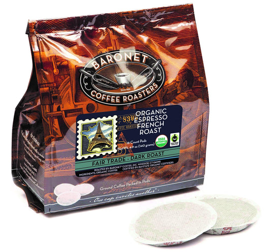 Baronet Coffee Pods [Hazelnut Flavored-54 Pods] Single Cup Use Like Senseo - 3 Bags of 18 Single Se…