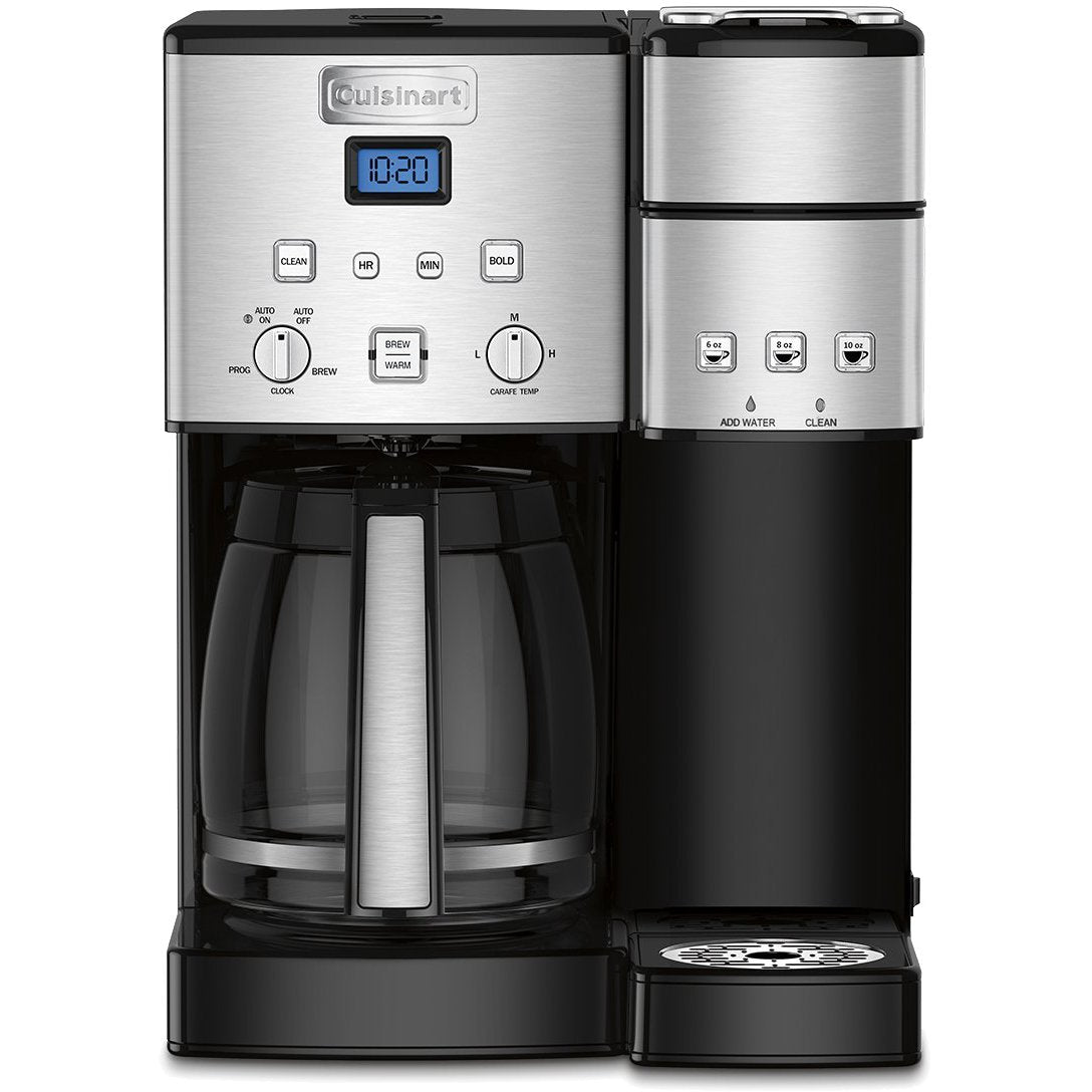 Cuisinart Single Serve + 12 Cup Coffee Maker, Offers 3-Sizes: 6-Ounces, 8-Ounces and 10-Ounces, Sta…