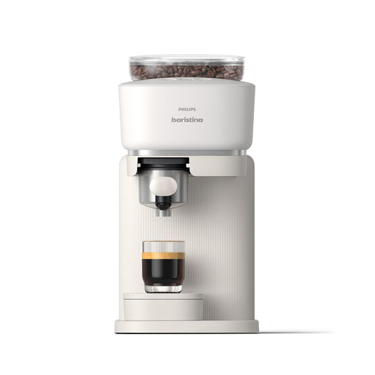 Philips Baristina Espresso Machine, Grind, Tamp & Brew Coffee Beans in One Swipe, Compact, 16 Bar P…