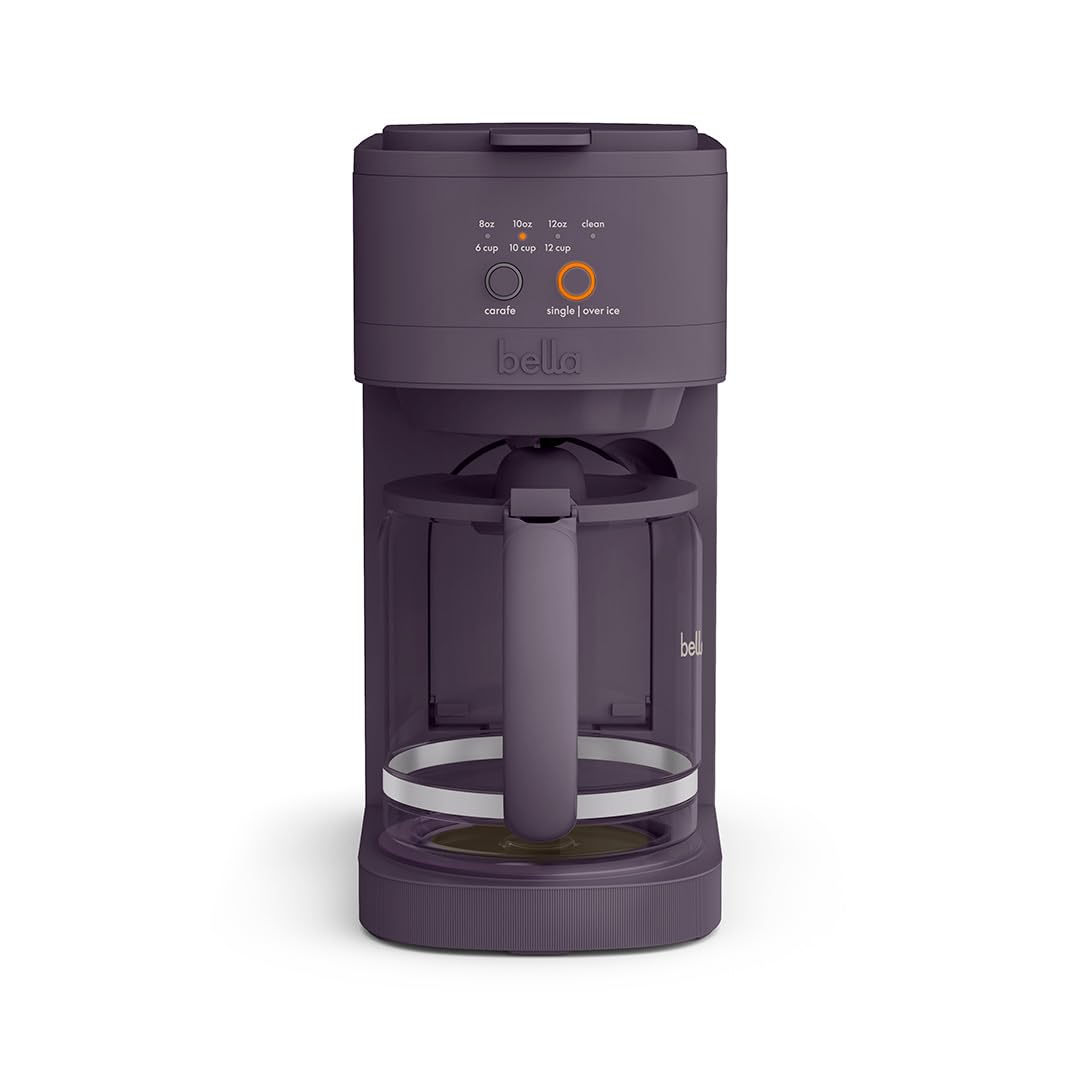 BELLA VersaBrew 2-in1 Coffee Maker, K-Cup compatible, Brew 3 Sizes Carafes & Single Serve Cups, Dis…
