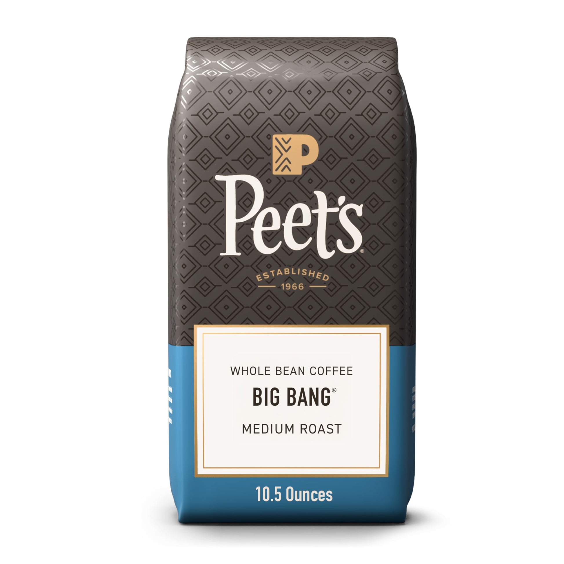 Peet's Coffee, Medium Roast Whole Bean Coffee, 100% Arabica Coffee - Big Bang 63 Ounces (6 Bags of …