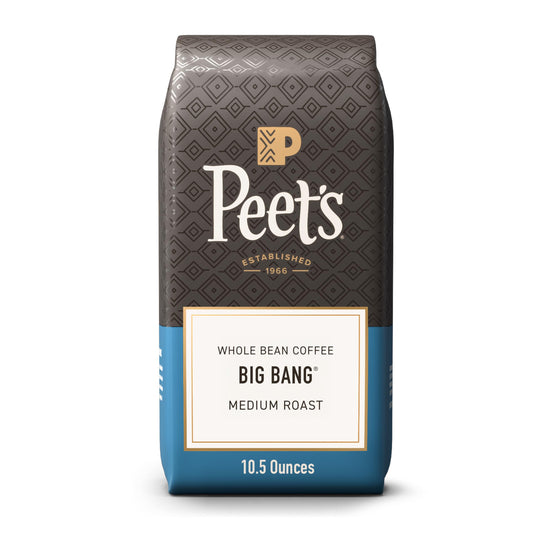 Peet's Coffee, Medium Roast Whole Bean Coffee, 100% Arabica Coffee - Big Bang 63 Ounces (6 Bags of …