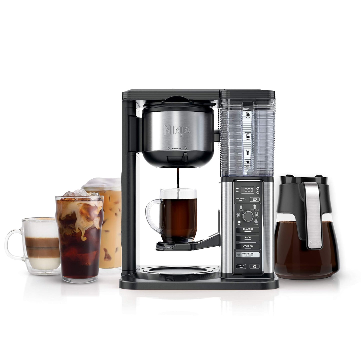 Ninja Specialty Coffee Maker | Includes 10-Cup Carafe, Fold-Away Frother, Permanent Filter & Remova…