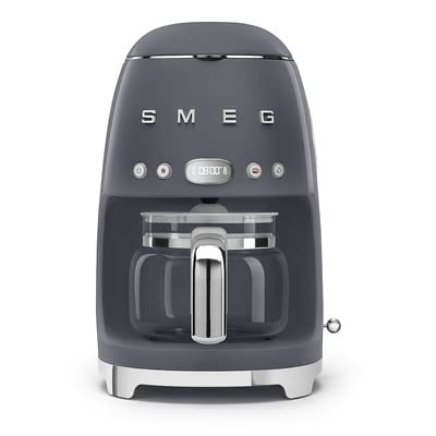 Smeg 50's Retro Style Aesthetic Drip Coffee Machine with 10 Cup Glass Carafe, Auto Start Feature, K…
