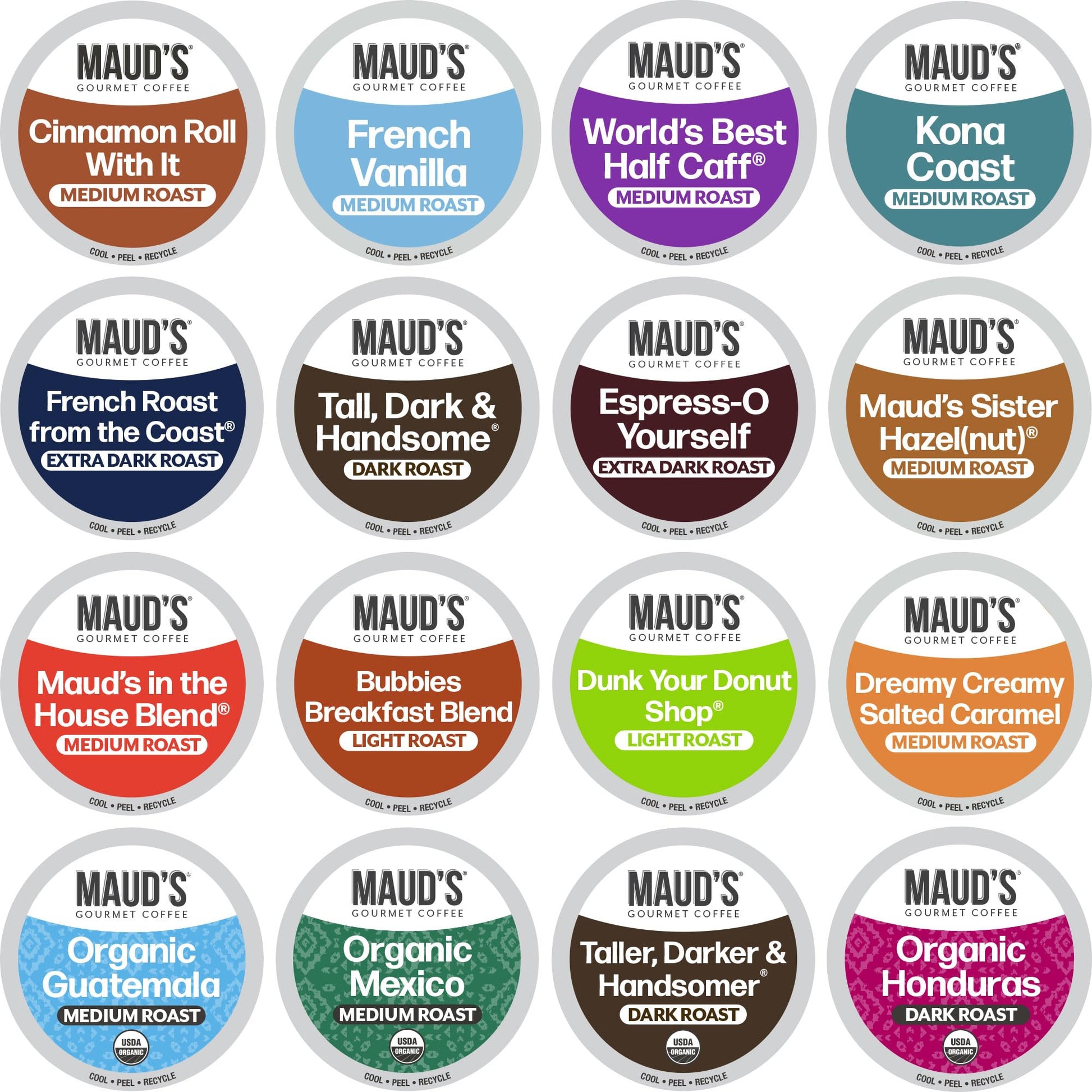 Maud's Coffee Lovers Variety Pack Coffee Pods, 40 ct, 16 Assorted Flavors in Single Serve Pods – 10…