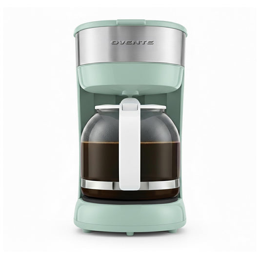 OVENTE 12-Cup Drip Coffee Maker with Borosilicate Glass Carafe, One-Touch Operation Machine, Anti-D…