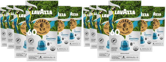 Lavazza TIERRA AMAZONIA USDA ORGANIC Espresso Aluminum Capsules Compatible- Nespresso Original Mach…
