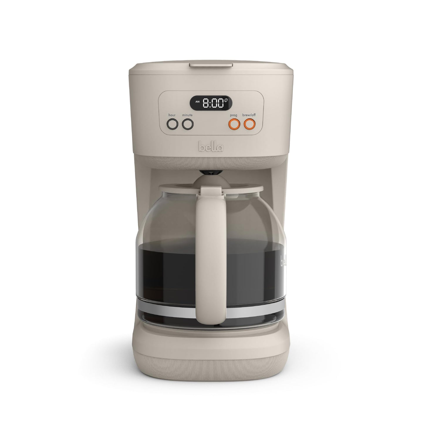 BELLA 12 Cup Programmable Coffee Marker, Reusable Dishwasher Safe Accessories, Easy LCD diaply, Aut…
