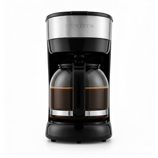 OVENTE 12-Cup Drip Coffee Maker with Borosilicate Glass Carafe, One-Touch Operation Machine, Anti-D…