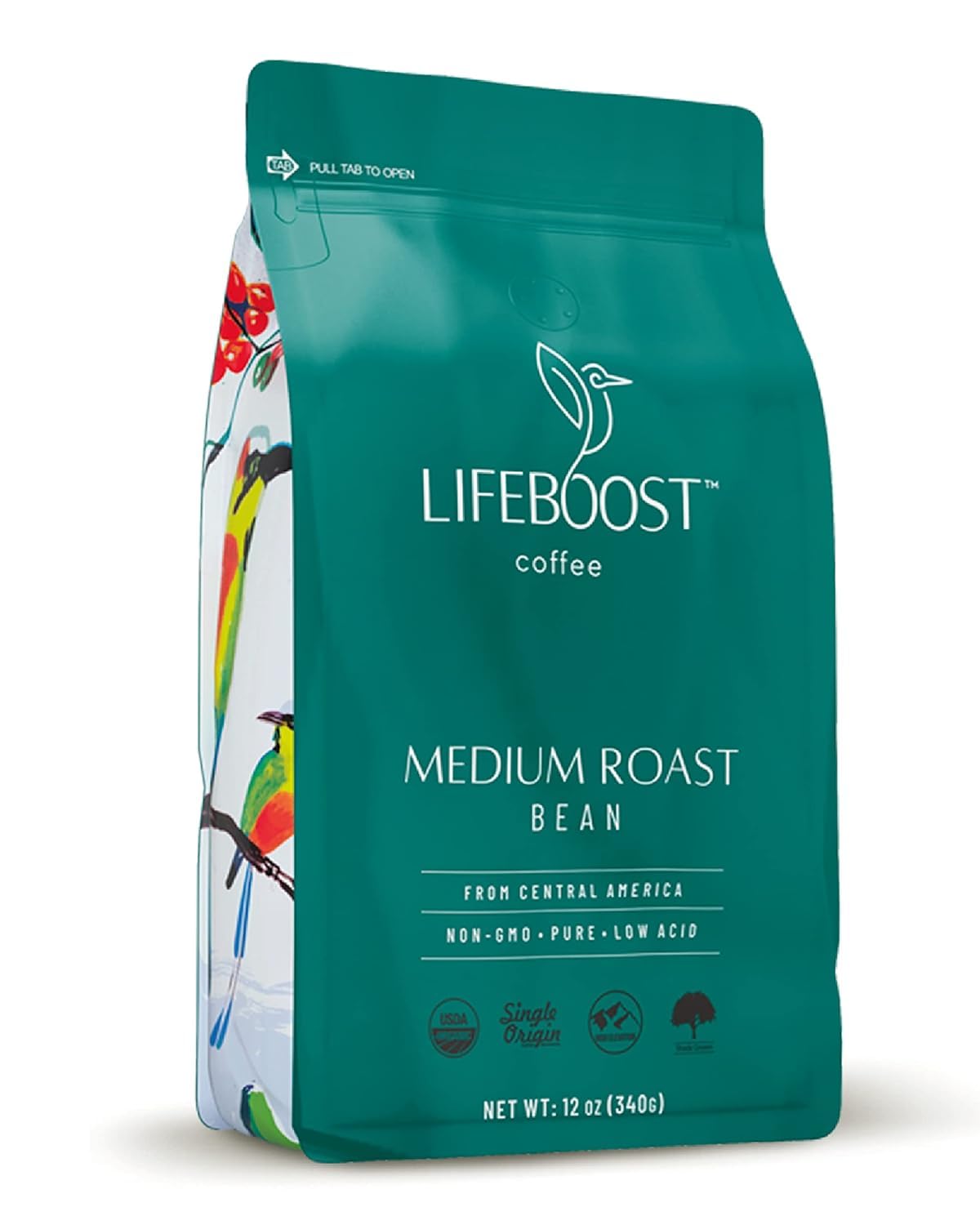 Lifeboost Organic Coffee Beans Medium Roast - Low Acid Single Origin Non-GMO Organic Whole Bean Cof…