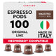 100 Aluminum Espresso Pods Compatible with Nespresso Original Line, Made in Italy - Variety Pack wi…